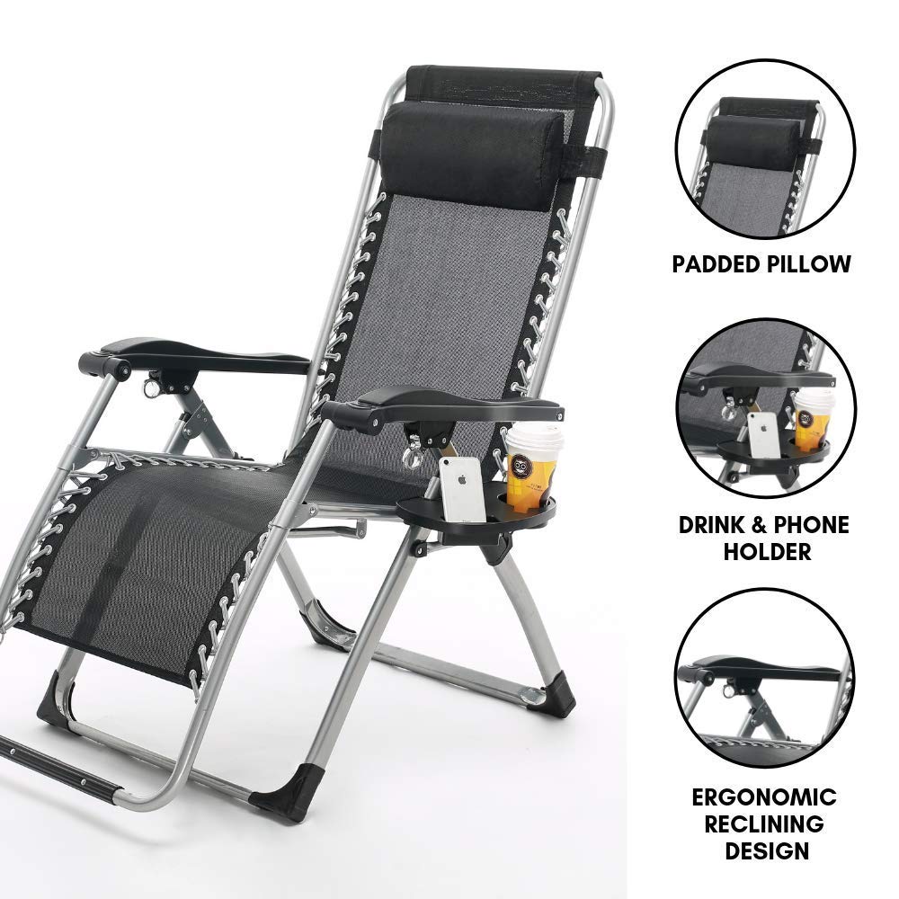 Equal Portable Easy Folding Reclining Zero Gravity Chair